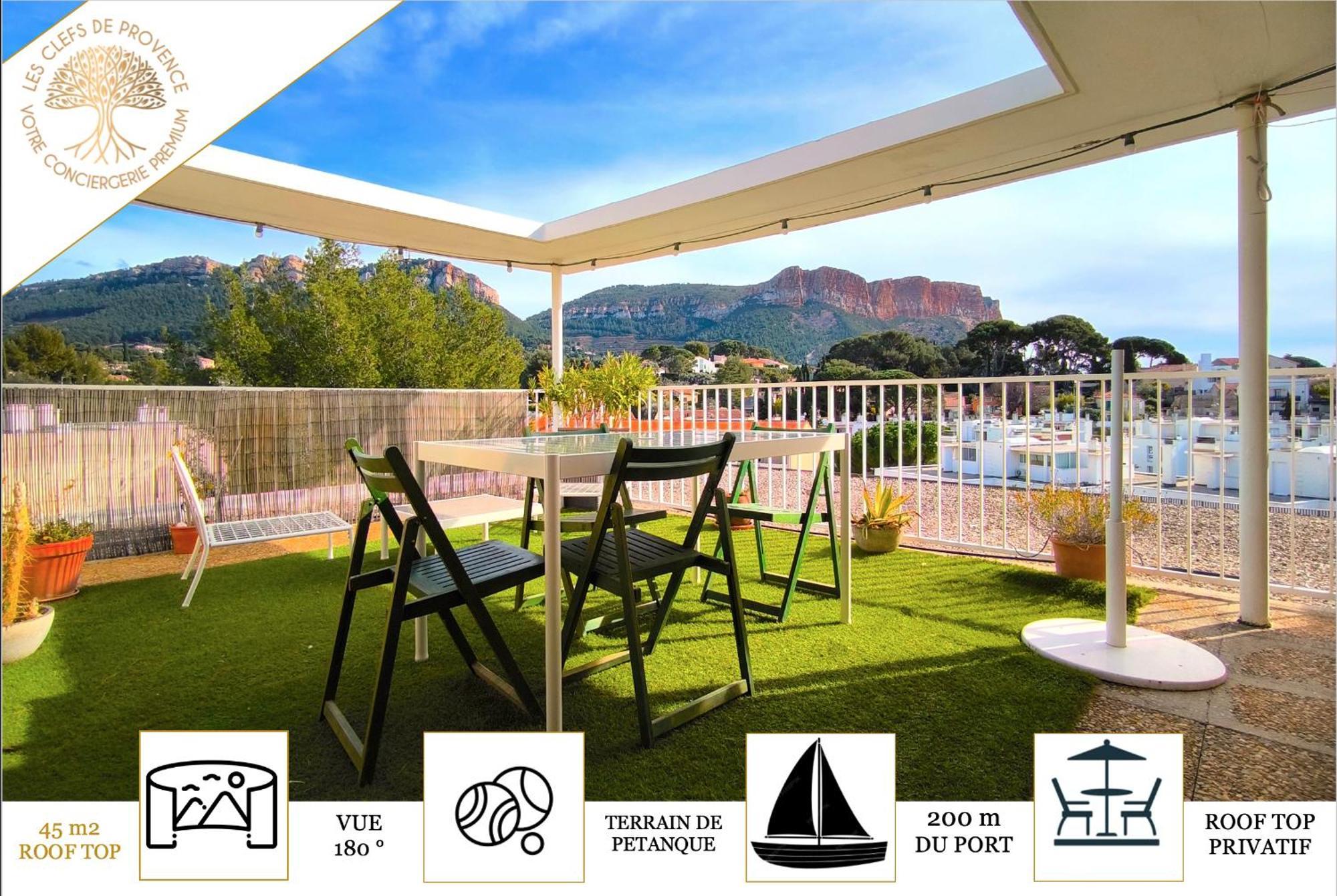 Sunset Garden - Roof Top 45 M2 Vue Mer / Cap Canaille Cassis Ngoại thất bức ảnh
